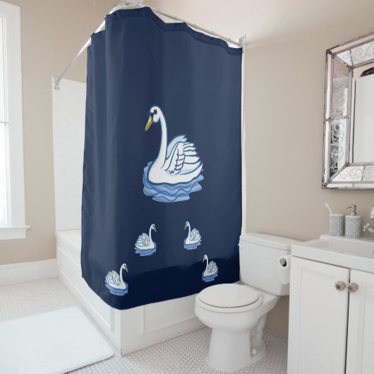 Shower Curtain Swan Douchegordijn (In situ)