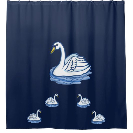 Shower Curtain Swan Douchegordijn (Voorkant)