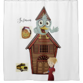 Shower Curtain Terug naar school Leerbus Douchegordijn (Voorkant)