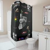 Shower Curtain Train Douchegordijn (In situ)