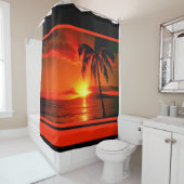 Shower Curtain/Tropical Sunset Douchegordijn (In situ)
