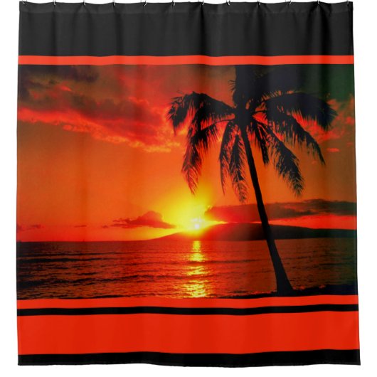 Shower Curtain/Tropical Sunset Douchegordijn (Voorkant)