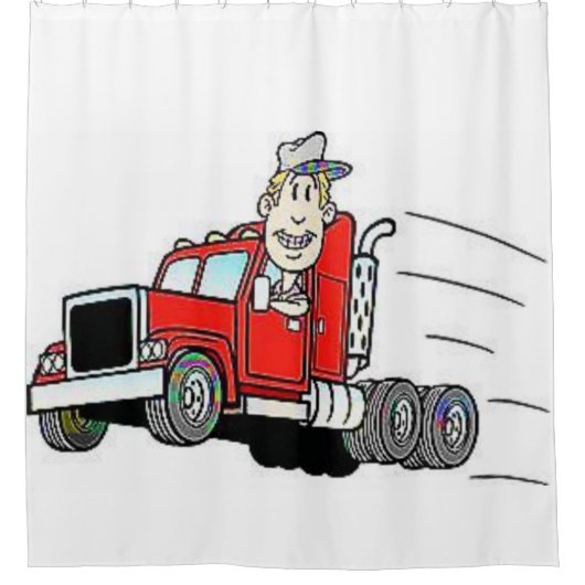 Shower Curtain Truck-driver Douchegordijn (Voorkant)