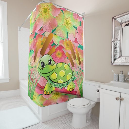 Shower Curtain Turtle Douchegordijn (In situ)