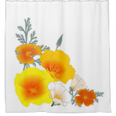 Shower Curtain uit California Poppy Bouquet Douchegordijn (Voorkant)