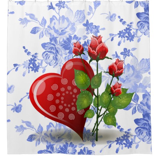 Shower Curtain-Valentijnsdag Douchegordijn (Voorkant)