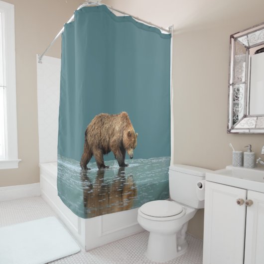 Shower Curtain van grizzly beer Douchegordijn (In situ)
