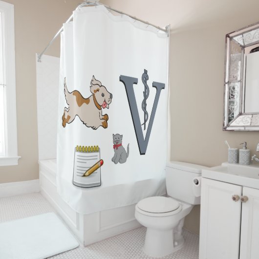 Shower Curtain Veterinarian Douchegordijn (In situ)