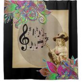 Shower Curtain Victoriaans Voman Floral Douchegordijn (Voorkant)