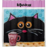 Shower Curtain Whimsical Cat Douchegordijn (Voorkant)
