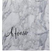 Shower Curtain White Marble Douchegordijn (Voorkant)