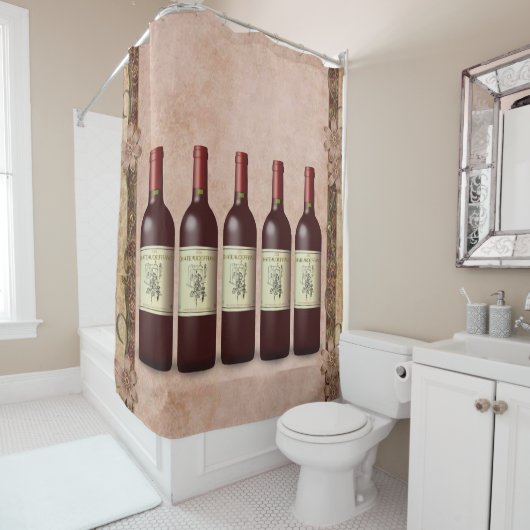 Shower Curtain Wine Douchegordijn (In situ)