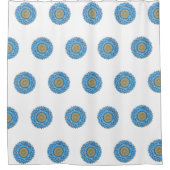 Shower Curtain with hand- drawn mandala design Douchegordijn (Voorkant)