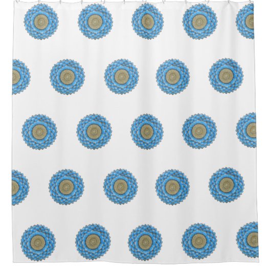 Shower Curtain with hand- drawn mandala design Douchegordijn (Voorkant)