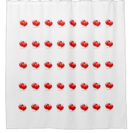 Shower Curtain with hearts. Douchegordijn
