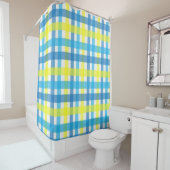 Shower Curtain Yellow Blue Douchegordijn (In situ)