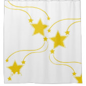 Shower Curtain Yellow Stars Douchegordijn (Voorkant)