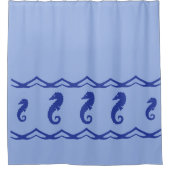 Shower Curtain - Zeeen paarden en golven Douchegordijn (Voorkant)