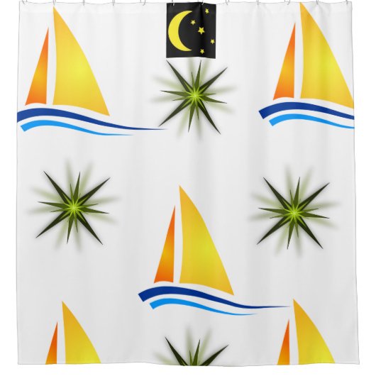 Shower Curtains Sailships Douchegordijn (Voorkant)
