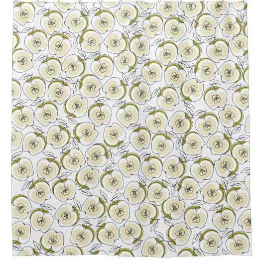 Shower Curtains with apple. Douchegordijn (Voorkant)