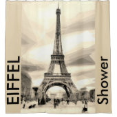 Shower Eiffel Tower Paris Frankrijk Douchegordijn (Voorkant)