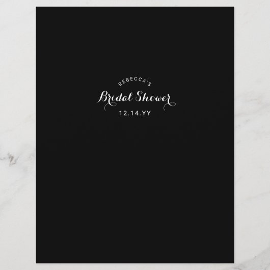 Shower Game | Hoe goed ken je de Bride? (Achterkant)