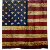 Shower-gordijn onder Amerikaanse vlag Douchegordijn (Voorkant)