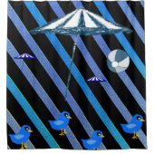 Shower gordtain Birds Douchegordijn (Voorkant)