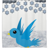 Shower gordtain Birds Douchegordijn (Voorkant)