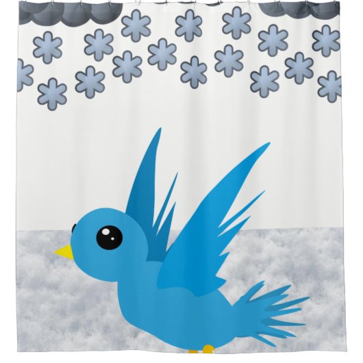 Shower gordtain Birds Douchegordijn (Voorkant)