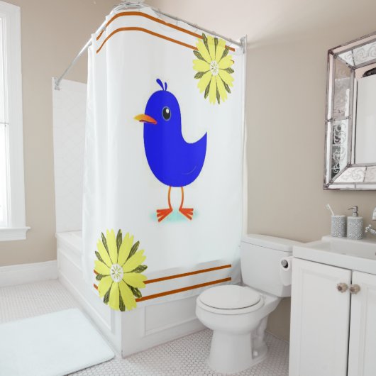 Shower gordtain Birds Douchegordijn (In situ)