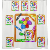 Shower gordtain Crayons Douchegordijn (Voorkant)