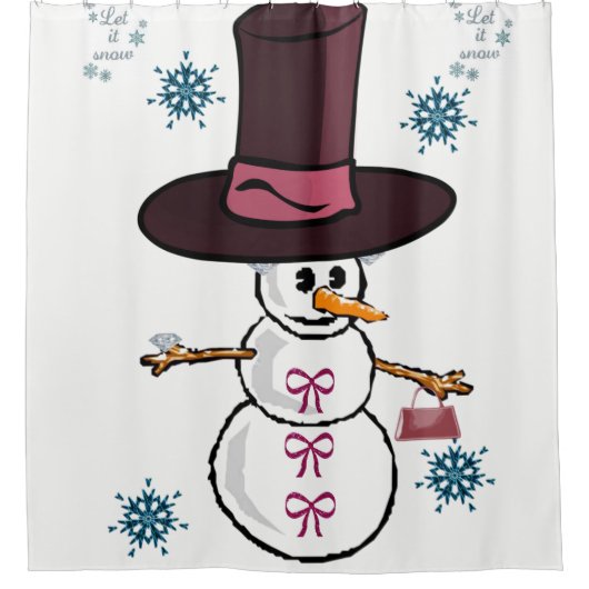 Shower gordtain Snowman Douchegordijn (Voorkant)