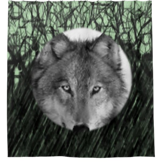 Shower gordtain Wolves Douchegordijn (Voorkant)