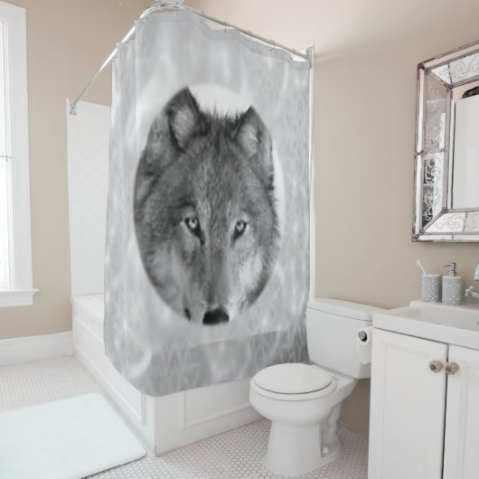 Shower gordtain Wolves Douchegordijn (In situ)
