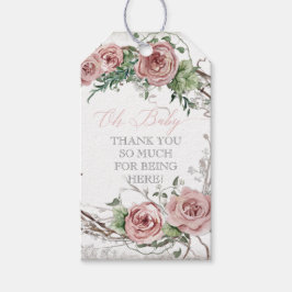Shower Hartelijk dank Labels Boho Blush Roos Art Cadeaulabel