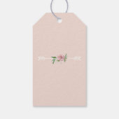 Shower Hartelijk dank Labels Boho Blush Roos Art Cadeaulabel (Achterkant)