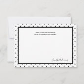 Shower Hartelijk dank Opmerking: zwart, wit goud Bedankkaart (Achterkant)