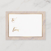 Shower Heart Gold Script Gift Label, Mint Informatiekaartje (Achterkant)