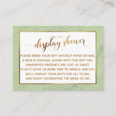 Shower Heart Gold Script Gift Label, Mint Informatiekaartje (Voorkant)