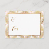Shower Hearts Gold Script CadeauLabel weergeven, w Informatiekaartje (Achterkant)