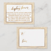 Shower Hearts Gold Script CadeauLabel weergeven, w Informatiekaartje (Voorkant / Achterkant)