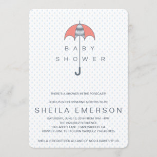Shower in in Forecast Baby shower Invitation Kaart