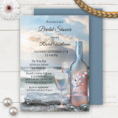 Shower Invitation Ocean and Wine Bridal Kaart