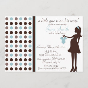 Shower Invitation van Brown and Blue Baby Kaart