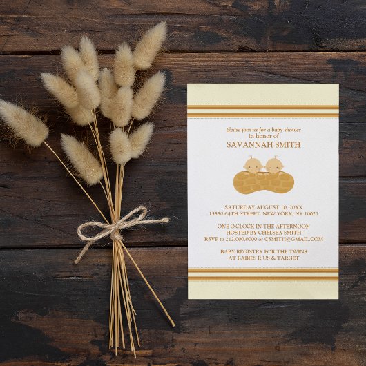 Shower Invitations for Twins Kaart
