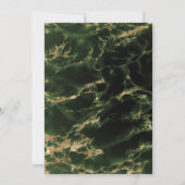 Shower Invite | Emerald Green Waterverf Geode Kaart (Achterkant)