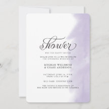 Shower Invite | Lila Waterverf Slag
