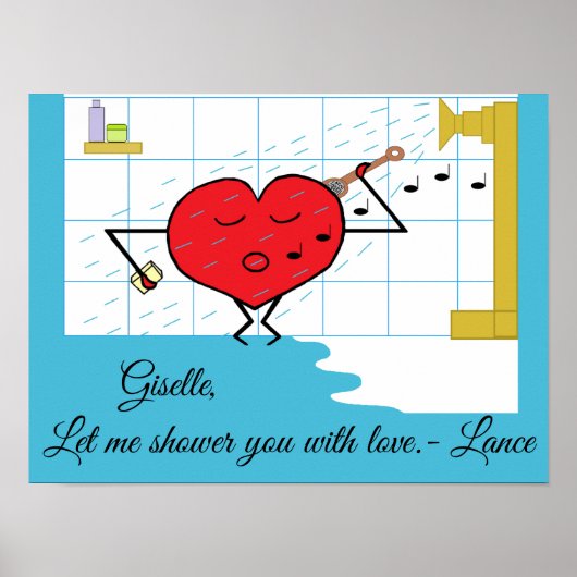 Shower Love Flows Poster (Voorkant)
