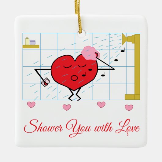 Shower Love Keramisch Ornament (Voorkant)